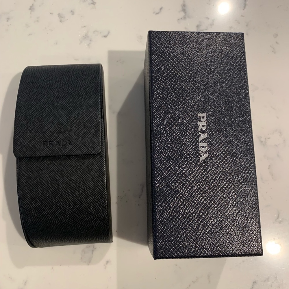 Prada Sunglasses box, case, and cleaning cloth